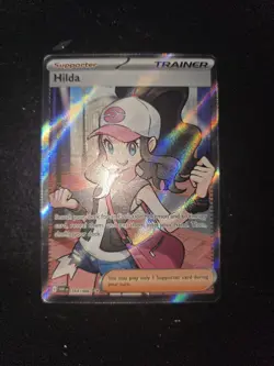 Hilda 164/086 Full Art Ultra Rare White Flare Holo Pokemon TCG Card NM - Image 2