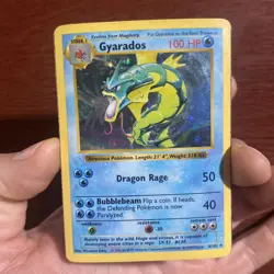 Gyarados 6/102 Base Set Shadowless Holo Pokemon Card Played 1999 c624 - Image 4