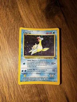 Pokemon Cards: Fossil Rare Holo: Lapras 10/62 - Image 1