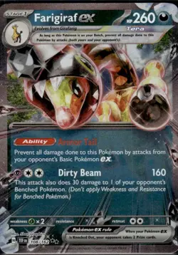 Farigiraf ex 108/162 Temporal Forces Double Rare Holo Pokemon TCG Card NM - Image 1
