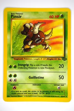 Pokemon TCG Pinsir 25/64 Jungle Non Holo Rare Card NM LP Excellent Condition - Image 1