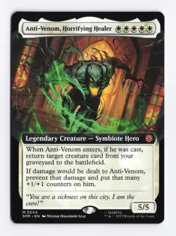 Anti-Venom, Horrifying Healer (Extended Art) 244 (M) MTG Marvel's Spider-Man SPM - Image 1