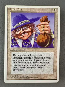 Land Tax- MTG Core Set 4th Edition Regular-Unplayed NM-Magic the Gathering - Image 1