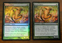 MTG (2) Sliver Premium Deck Series FOIL Rares Brood Sliver Exc - NM - Image 1
