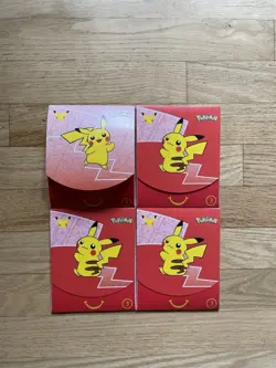 Lot of 4 Pokemon 25th Anniversary McDonalds Promo Cards Sealed Booster Packs - Image 1