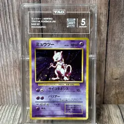 1996 Pokemon Japanese Pocket Monsters Base Mewtwo Holo 150 TAG 5 Excellent - Image 1