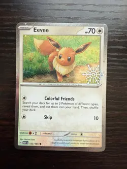 Eevee 133/165 Pokemon Holiday Calendar 2025 Festive Stamp Snowflake - Image 1