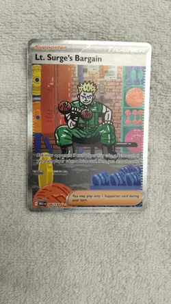 Pokemon Mega Evolution Lt. Surge’s Bargain Full Art 185/132 SAR - Image 1