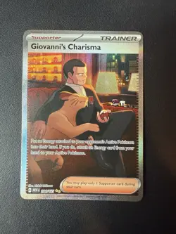 Pokemon TCG Giovanni's Charisma 204/165 Full Art Scarlet & Violet 151 - Image 1
