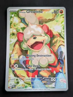 Hisuian Growlithe 181/167 Twilight Masquerade Illustration Rare Pokemon TCG LP - Image 1