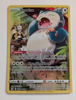 Snorlax TG10/TG30 Lost Origin Trainer Gallery Illustration Holo Pokemon TCG NM - Image 1
