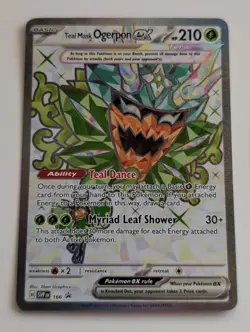 Teal Mask Ogerpon ex 166 Scarlet & Violet Promo Holo Full Art Pokemon TCG NM - Image 1