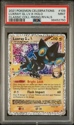 Pokemon PSA 9 Mint Luxray lv. X 109/111 Celebrations Classic Collection - Image 1
