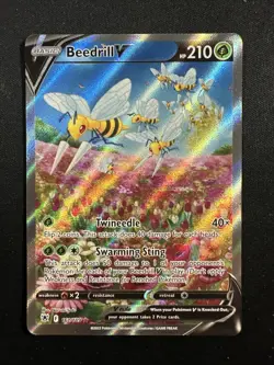 Beedrill V Alternate Full Art 161/189 Swsh10: Astral Radiance Holo Pokemon - Image 1