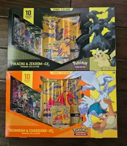 Pokemon TCG- Reshiram & Charizard/Pikachu & Zekrom GX Tag Team Boxes-2021 Sealed - Image 1