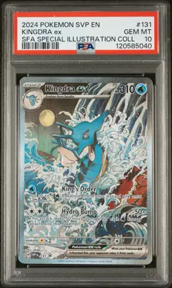 2024 POKEMON SVP EN-SV BLACK STAR PROMO #131 KINGDRA EX PSA 10 - Image 1