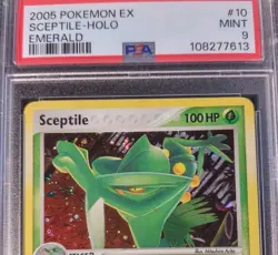 Sceptile 10/106 Emerald Holo Pokemon TCG 2005 PSA 9 MINT - Image 1