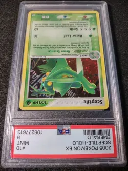 Sceptile 10/106 Emerald Holo Pokemon TCG 2005 PSA 9 MINT - Image 4