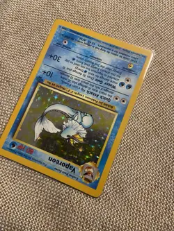 Pokemon TCG Vaporeon Holo Rare Card 12/64 Jungle Set, Vintage 1999 LP - Image 3