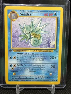 Pokemon TCG Seadra Fossil, 1st Edition Uncommon Card 42/62 - Image 1