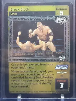WWE RAW Deal Brock Block Foil Card - Image 1