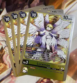 Digimon Card Game Sinister Order Lucemon EX10-013 R Foil Playset Of 4 - Image 1