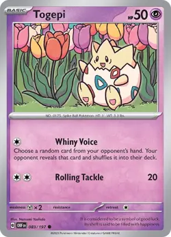 Togepi 083/197 | Obsidian Flames | Common | NM Pokemon Card - Image 1