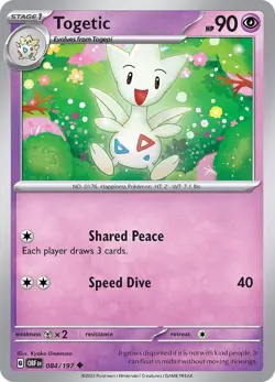 Togetic 084/197 | Obsidian Flames | Uncommon Non Holo | NM Pokemon Card - Image 1