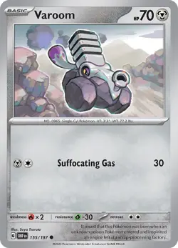 Varoom 155/197 | Obsidian Flames | Common Non Holo | NM Pokemon Card - Image 1
