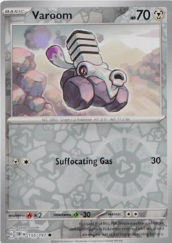 Varoom 155/197 | Obsidian Flames | Common Reverse Holo | NM Pokemon Card - Image 1