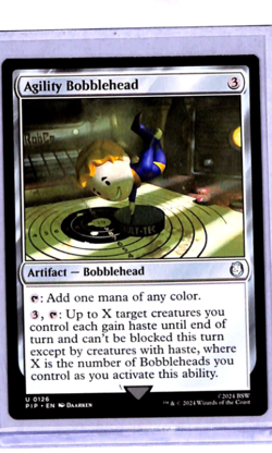 2024 MTG Magic The Gathering PIP Fallout #126 Agility Bobblehead - Image 1