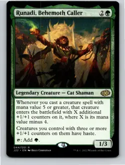 Magic the Gathering Runadi, Behemoth Caller Jumpstart 2022 MTG Free Shipping! - Image 1