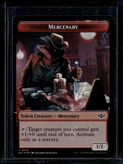 Mercenary 10 / Blood 2 - Foil - Token - OTJ - NM - MTG Magic The Gathering - Image 1