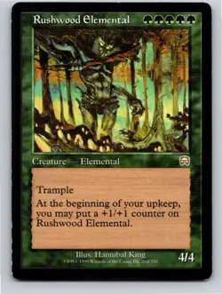 Magic the Gathering Rushwood Elemental Mercadian Masques MTG Free Shipping! - Image 1