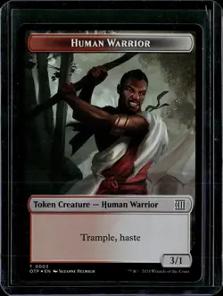 Mercenary 10 / Human Warrior 3 - Foil - Token - OTP - NM - MTG - Image 2