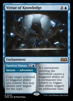 Virtue of Knowledge // Vantress Visions NM, English MTG Wilds of Eldraine Set - Image 1