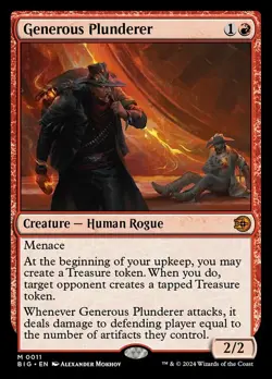 Generous Plunderer NM, English MTG Outlaws of Thunder Junction - Big Score - Image 1