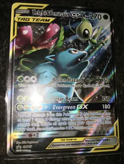 Celebi & Venusaur GX SM167 Sun & Moon Tag Team Black Star Promo Pokemon NM/MINT - Image 1