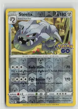 Pokemon TCG Pokemon Go Steelix x1 NM Reverse Holo 044 - Image 1