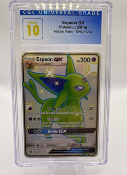 2019 POKEMON ESPEON GX HIDDEN FATES SV60/SV94 HOLO CGC PRISTINE 10 - Image 1