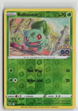 Pokemon TCG Pokemon Go Bulbasaur x1 NM Reverse Holo 001 - Image 1