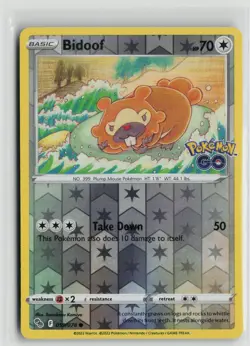 Pokemon TCG Pokemon Go Bidoof x1 NM Reverse Holo 059 - Image 1