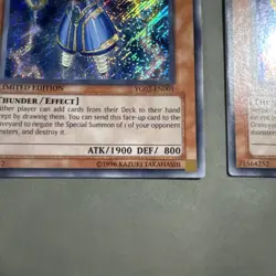X2 Yugioh Thunder King Rai-Oh YG02-EN001 Secret Rare Limited Edition LP - Image 4