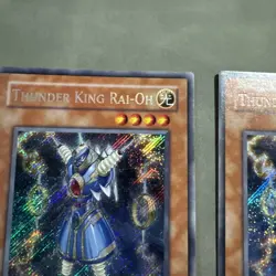 X2 Yugioh Thunder King Rai-Oh YG02-EN001 Secret Rare Limited Edition LP - Image 5