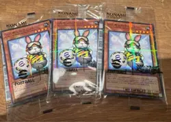 Sealed 3 set Yugioh NEYMAR JR Token Rescue Rabbit e Football 30th Promo Pack - Image 1