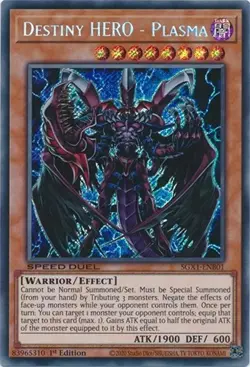 Destiny HERO - Plasma (Secret Rare) - Speed Duel GX: Duel Academy Box MP YuGiOh - Image 1
