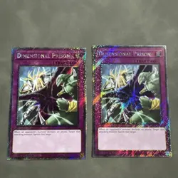 Yugioh Dimensional Prison RA04-EN132 Platinum Secret Rare 1st Ed X2 LP - Image 1