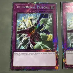 Yugioh Dimensional Prison RA04-EN132 Platinum Secret Rare 1st Ed X2 LP - Image 2