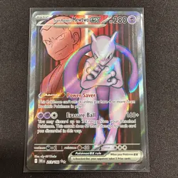 2025 Pokemon Card TCG Destined Rivals Team Rocket’s Mewtwo EX 213/182 - Image 1