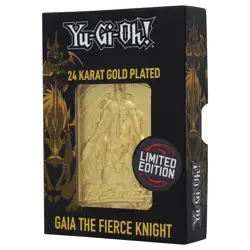 Yu-Gi-Oh! Metal Replica Card Gaia the Fierce Knight 24k Gold Plated Limited Edit - Image 1